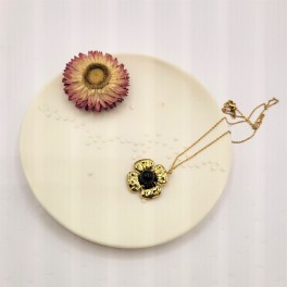 Collier fleur dorée et...